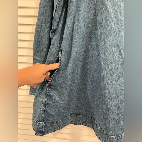 NWOT Free People Find me Now denim smocked should side pockets dress size XS - Picture 5 of 10